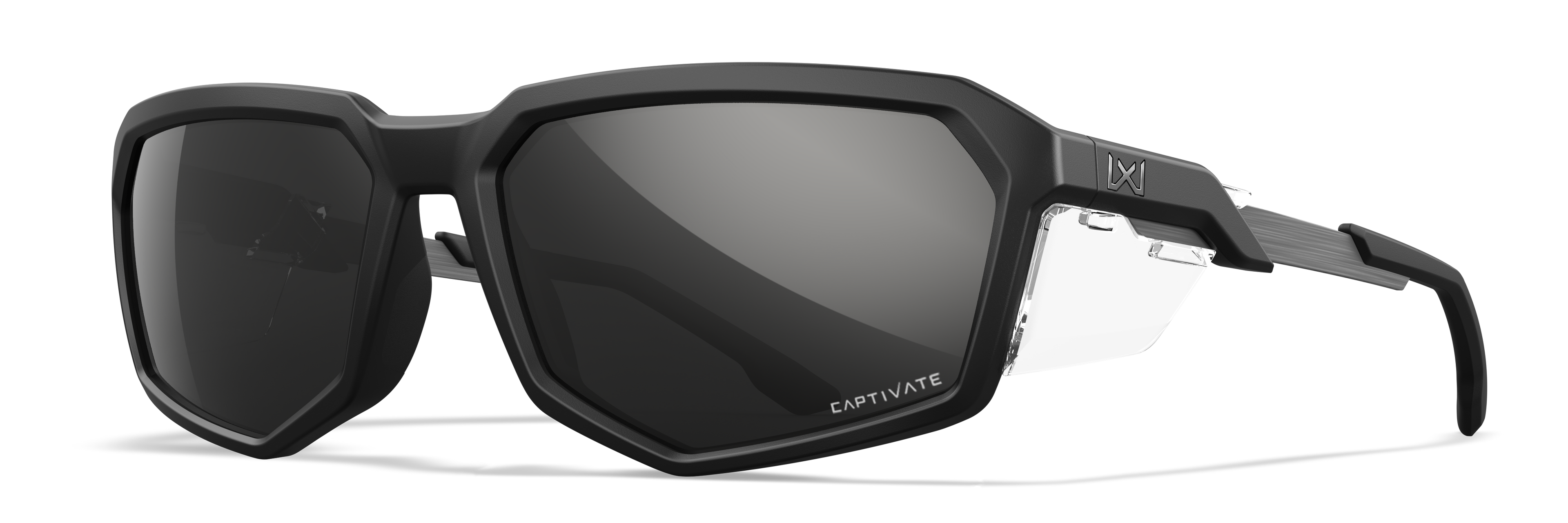 Wiley X WX RECON — Captivate Polarized - Black Mirror - Grey, Matte Black by Wiley X - Tactical Sunglasses