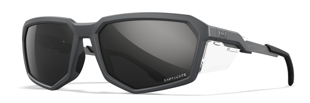 Wiley X WX RECON — Captivate Polarized - Black Mirror - Grey, Matte Grey by Wiley X - Tactical Sunglasses