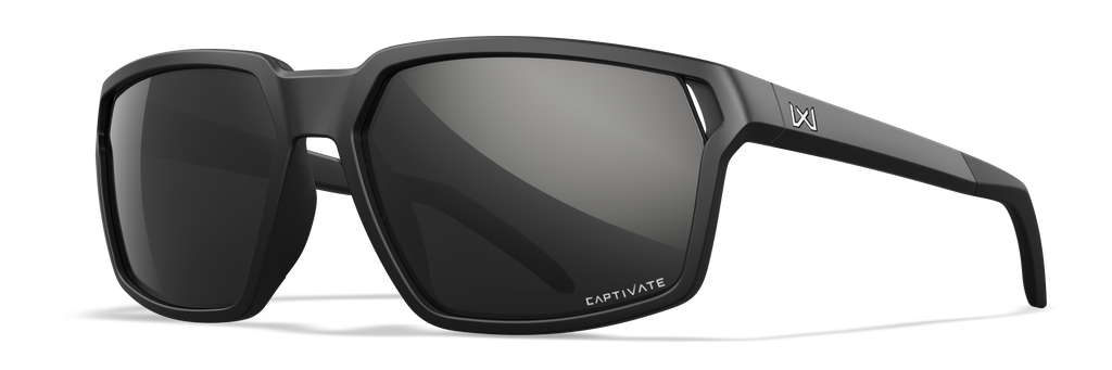 Wiley X WX SIERRA — Captivate Polarized - Black Mirror - Grey, Matte Black by Wiley X - Tactical Sunglasses