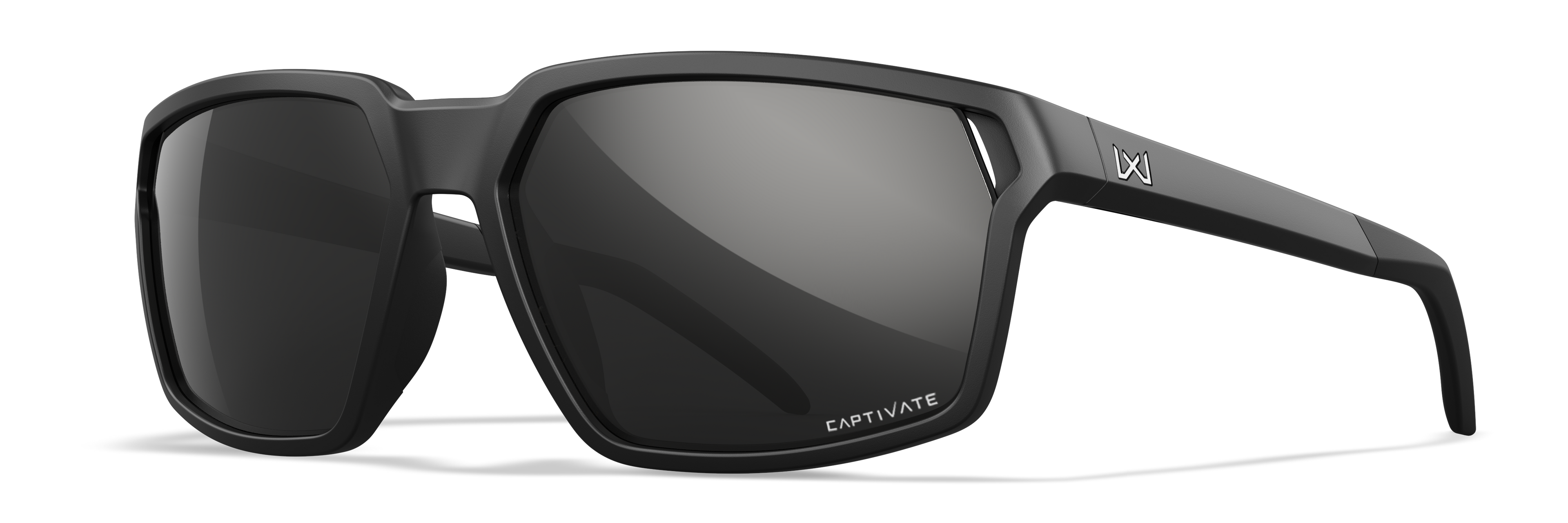 Wiley X WX SIERRA — Captivate Polarized - Black Mirror - Grey, Matte Black by Wiley X - Tactical Sunglasses
