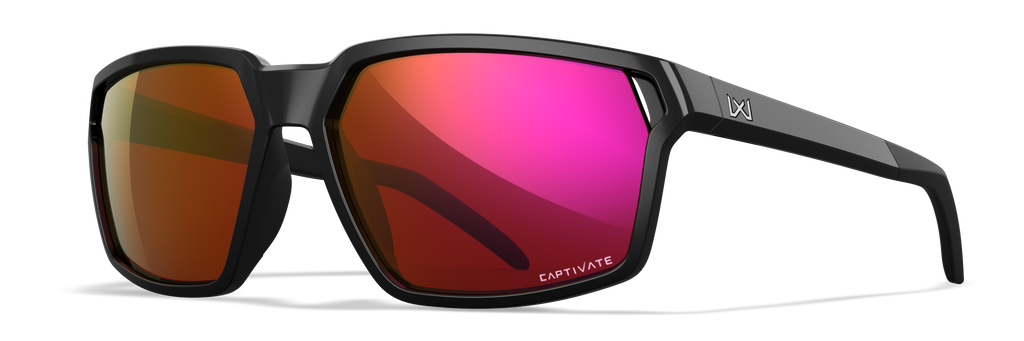Wiley X WX SIERRA — Captivate - Red Mirror - Grey, Gloss Black by Wiley X - Tactical Sunglasses