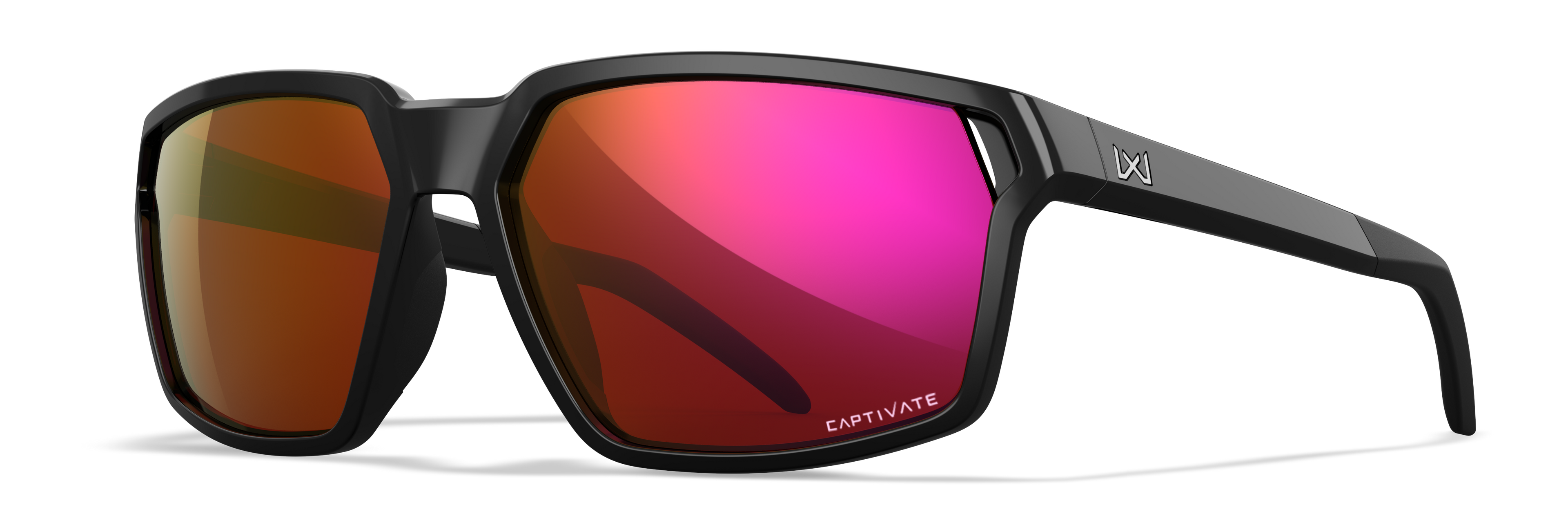 Wiley X WX SIERRA — Captivate - Red Mirror - Grey, Gloss Black by Wiley X - Tactical Sunglasses