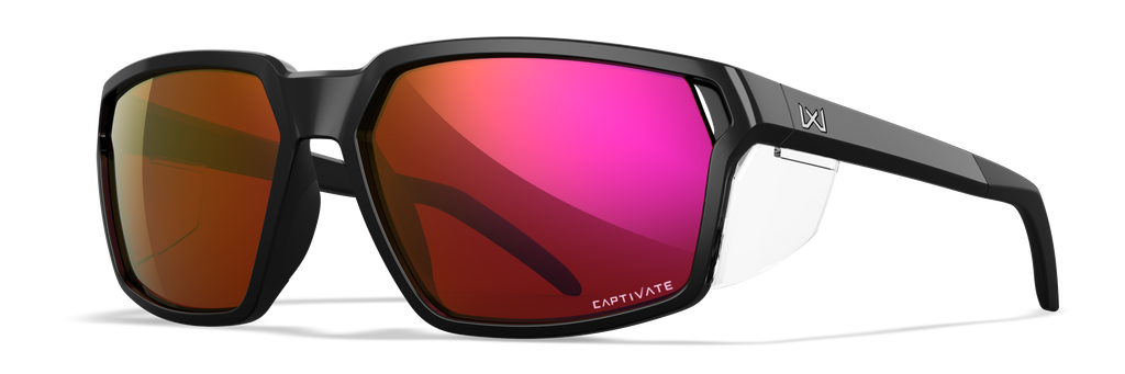 Wiley X WX SIERRA — Captivate - Red Mirror - Grey, Gloss Black by Wiley X - Tactical Sunglasses