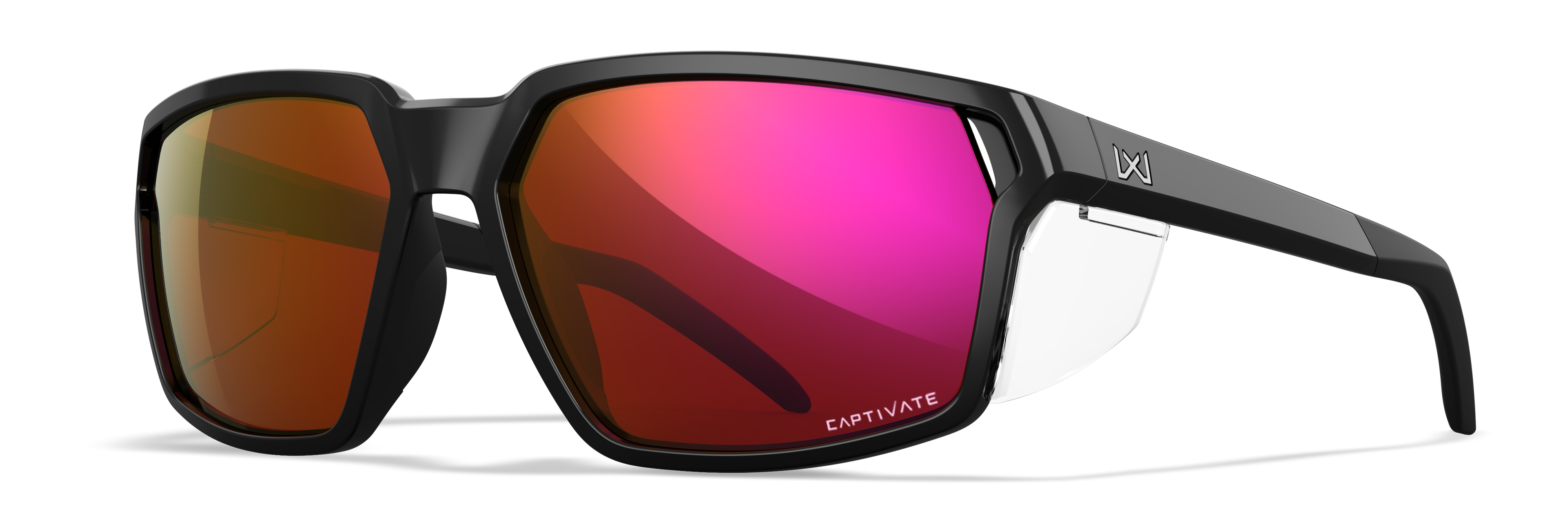 Wiley X WX SIERRA — Captivate - Red Mirror - Grey, Gloss Black by Wiley X - Tactical Sunglasses