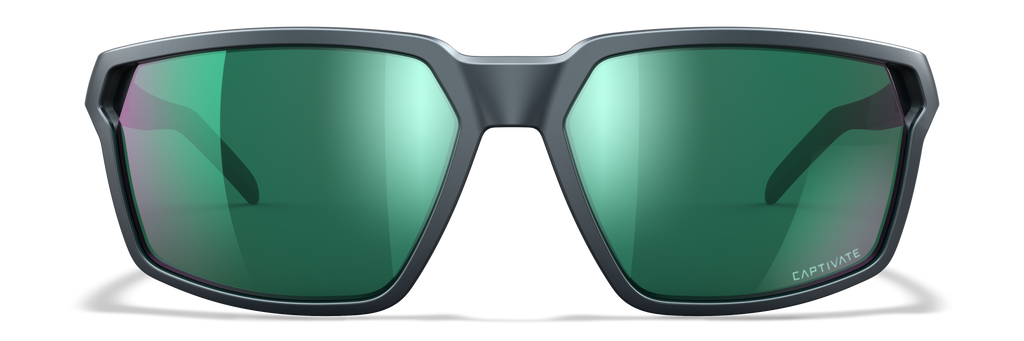 Wiley X WX SIERRA — Captivate Polarized - Green Mirror - Amber, Matte Graphite by Wiley X - Tactical Sunglasses