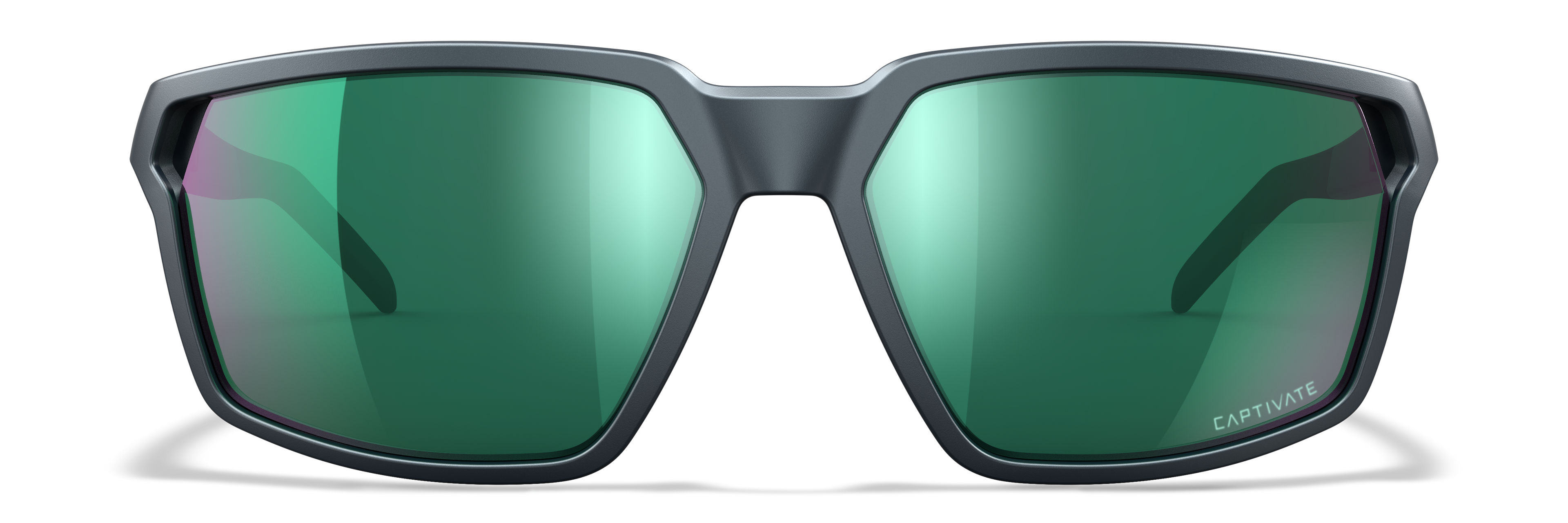 Wiley X WX SIERRA — Captivate Polarized - Green Mirror - Amber, Matte Graphite by Wiley X - Tactical Sunglasses