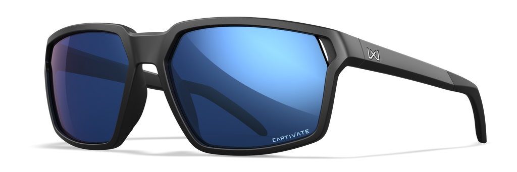 Wiley X WX SIERRA — Captivate Polarized - Blue Mirror -  Grey, Matte Black by Wiley X - Tactical Sunglasses