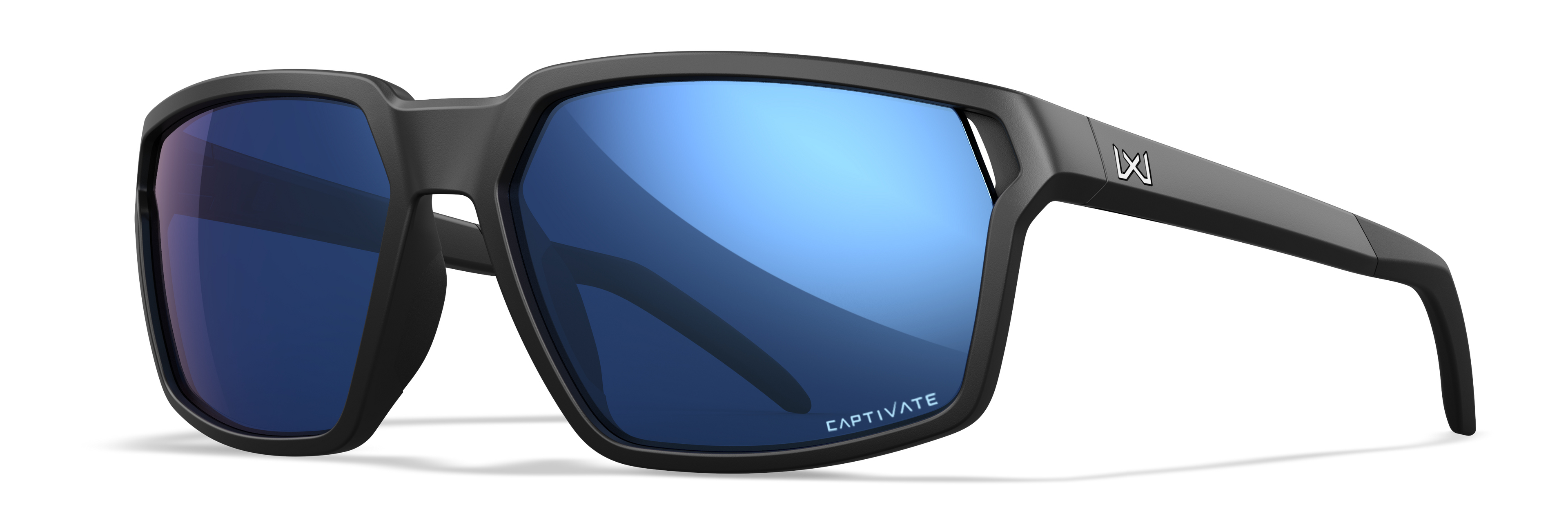 Wiley X WX SIERRA — Captivate Polarized - Blue Mirror -  Grey, Matte Black by Wiley X - Tactical Sunglasses