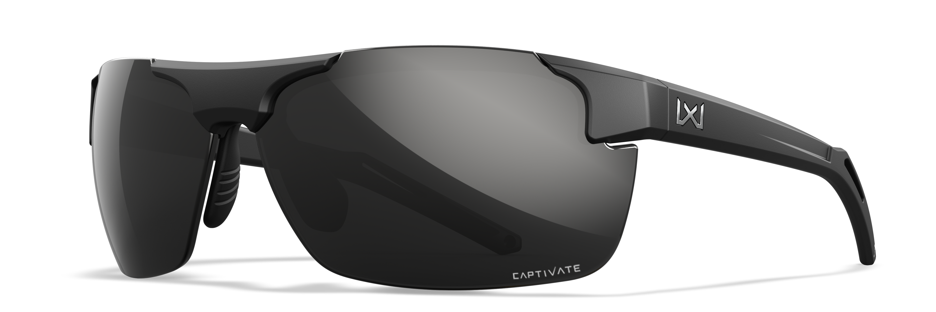 Wiley X WX PRIME — Captivate Polarized - Black Mirror - Grey, Matte Black by Wiley X - Tactical Sunglasses