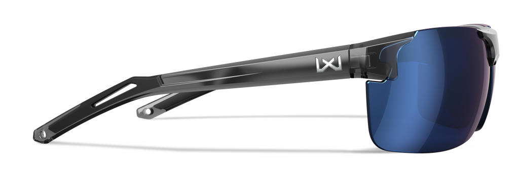 Wiley X WX PRIME — Captivate Polarized - Blue Mirror -  Grey, Gloss Crystal Grey by Wiley X - Tactical Sunglasses