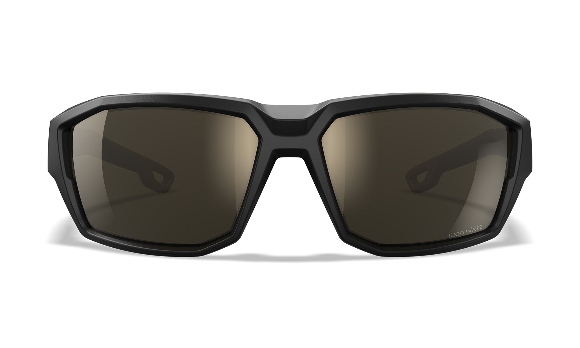Wiley X WX ALPINE — Captivate Polarized - Tungsten Mirror - Grau, Matt Schwarz/Hellbraun