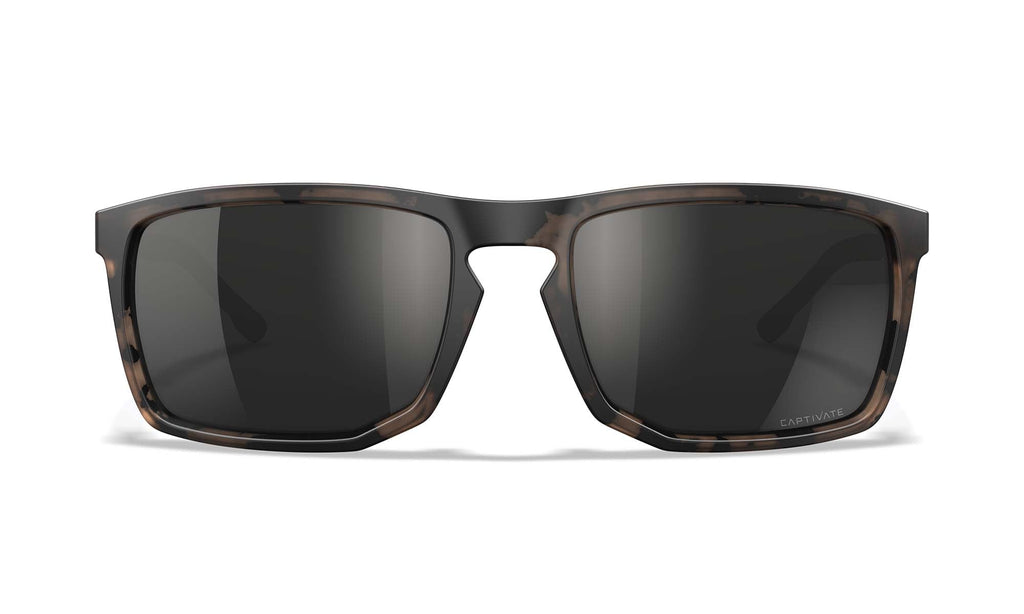 Wiley X WX AXE — Captivate Polarized - Black Mirror - Grey, Matte Tortoise Brown