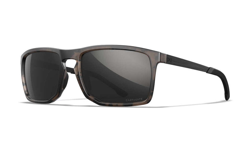 Wiley X WX AXE — Captivate Polarized - Black Mirror - Grey, Matte Tortoise Brown