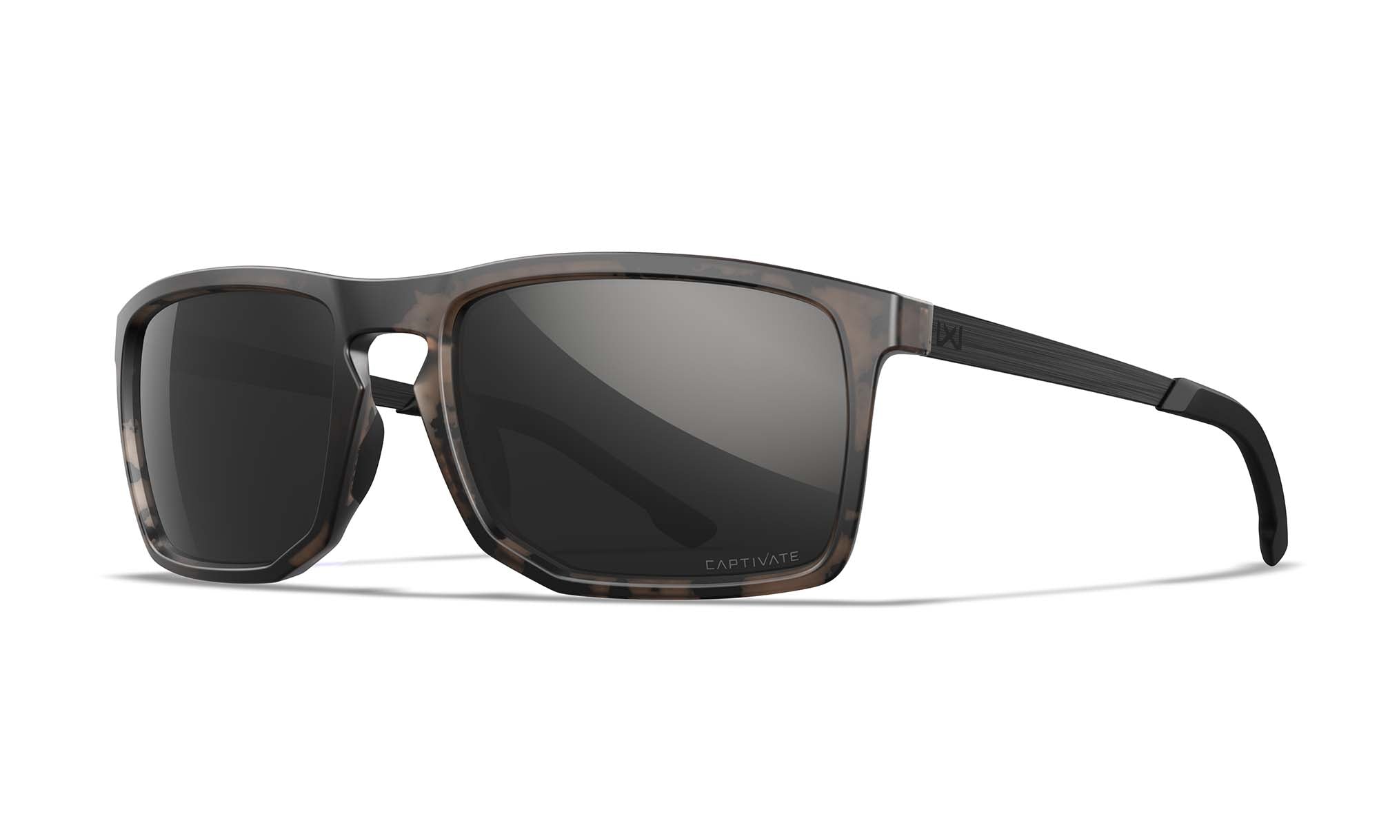 Wiley X WX AXE — Captivate Polarized - Black Mirror - Grey, Matte Tortoise Brown