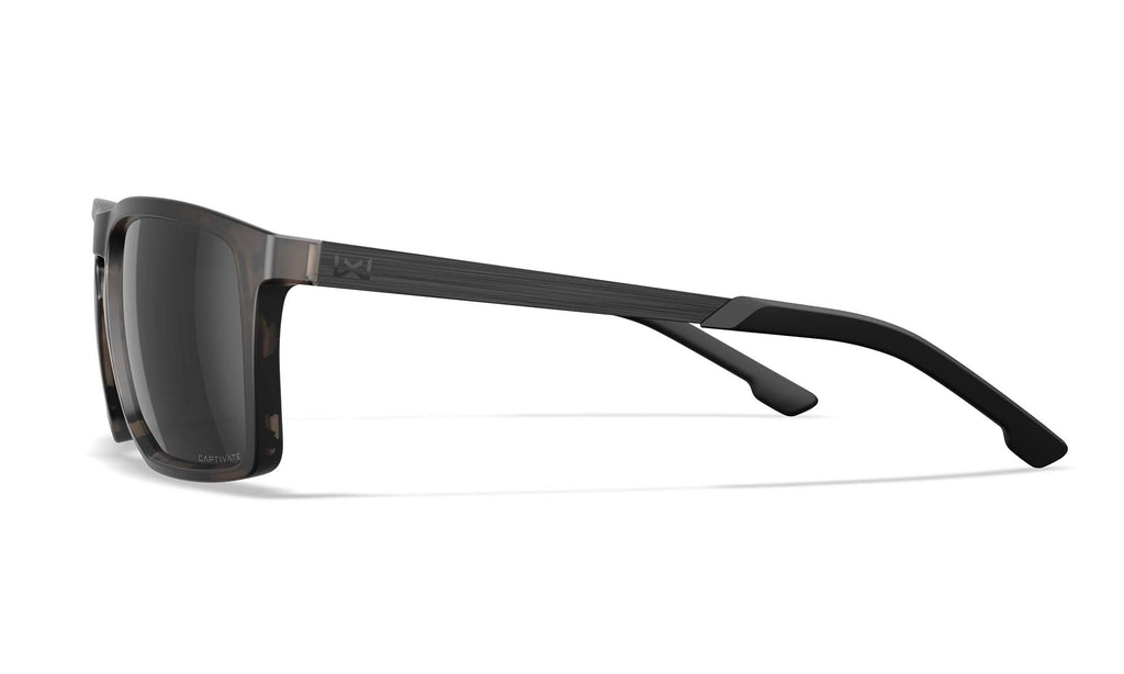 Wiley X WX AXE — Captivate Polarized - Black Mirror - Grey, Matte Tortoise Brown