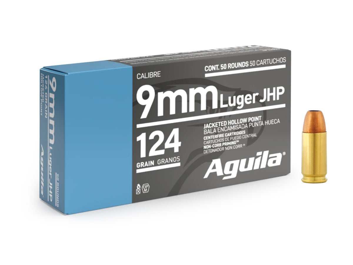 Aguila 9mm Luger 124gr/8,04g JHP (1E092125)