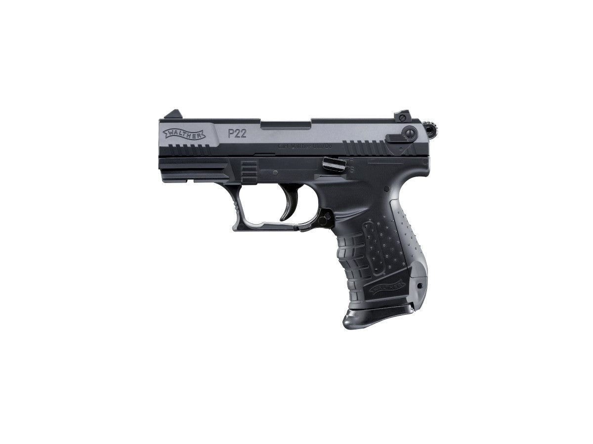 Airsoft. pištoľ Walther P22 čierna, kal. 6mm, manuál - dekoračný predmet
