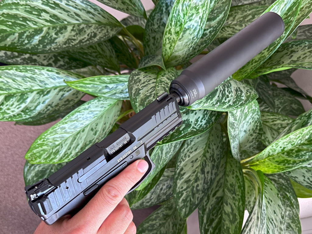 Akciový set HK SFP9 PB SD, kal. 9x19 + Tlmič Voere