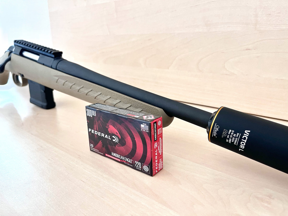 Akciový set Ruger American Rifle Ranch 26968, kal. .300BLK +  Tlmič Stalon + Náboje