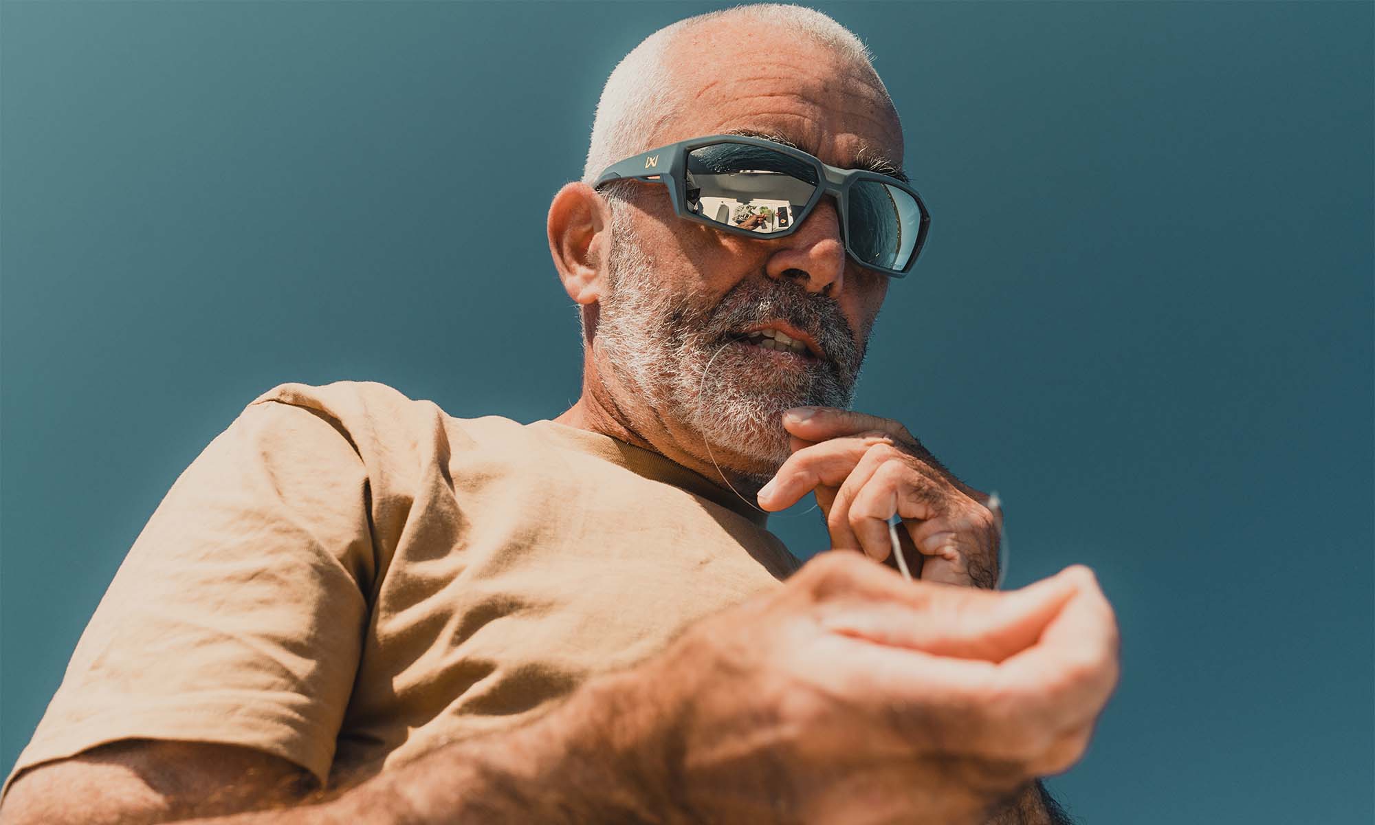 Wiley X WX ALPINE — Captivate Polarized - Tungsten Mirror - Grau, Matt Schwarz/Hellbraun