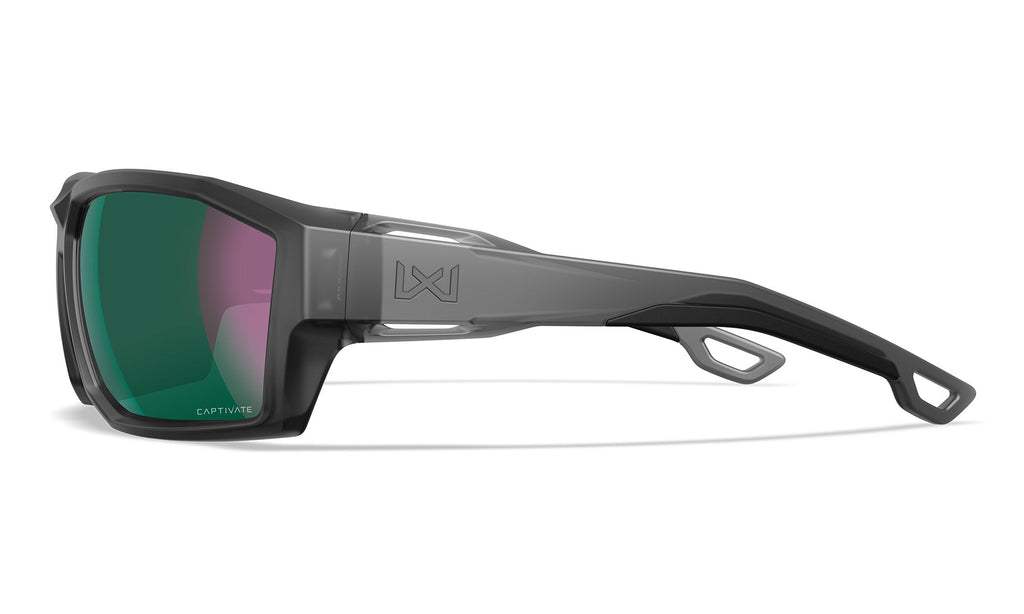 Wiley X WX ALPINE — Captivate Polarized - Green Mirror - Amber, Translucent Black