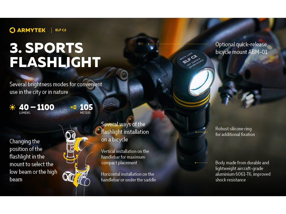 Armytek Elf C2 Micro-USB 1100lm (White)