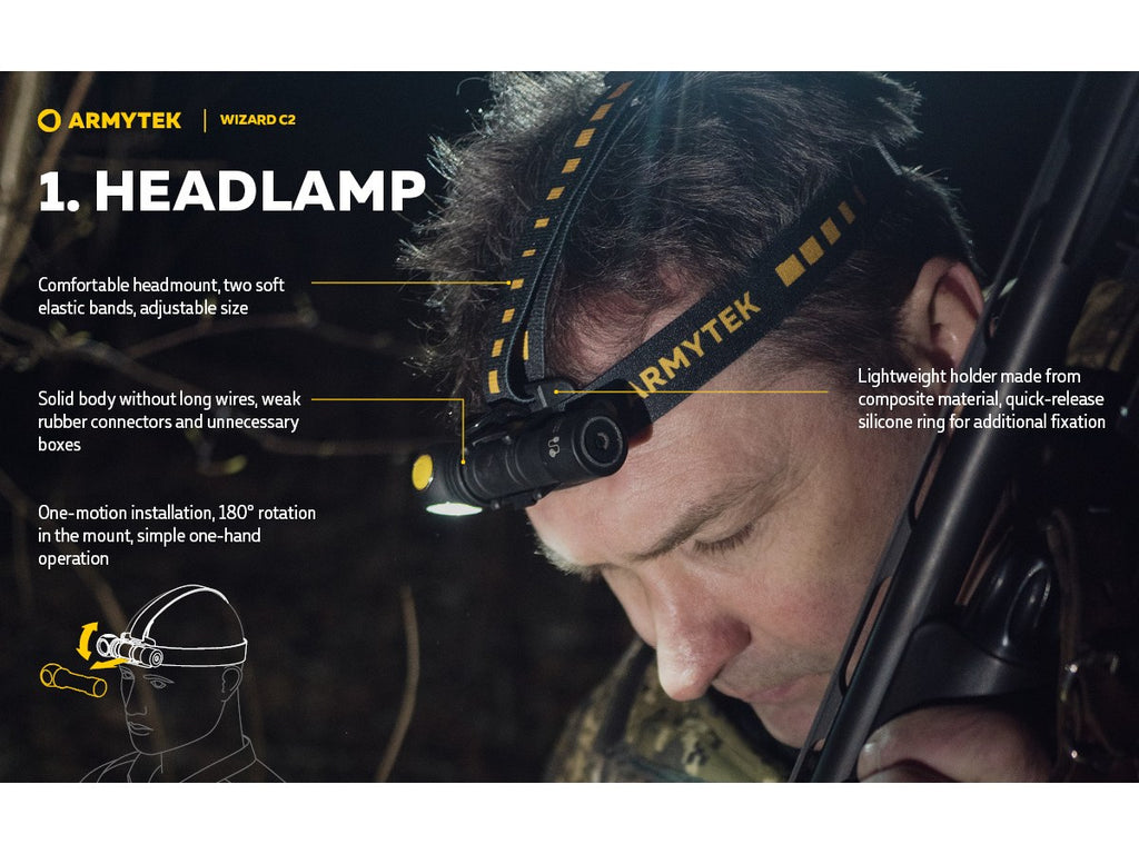 Armytek Wizard C2 Magnet USB 1200lm (White)