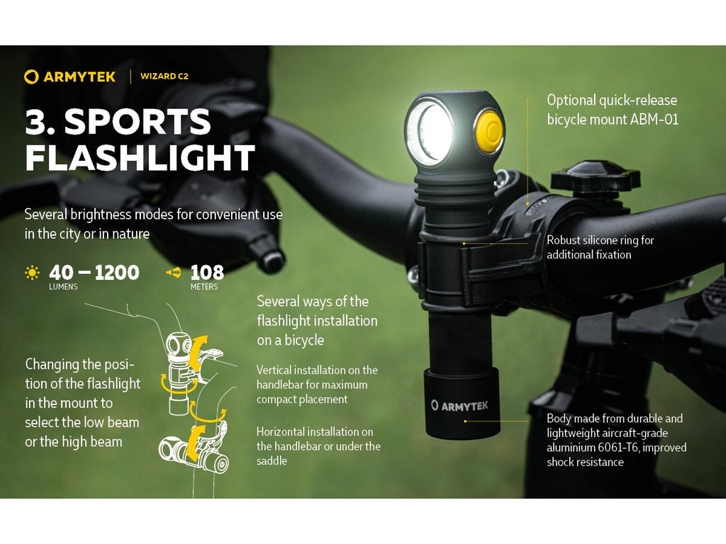 Armytek Wizard C2 Magnet USB 1200lm (White)