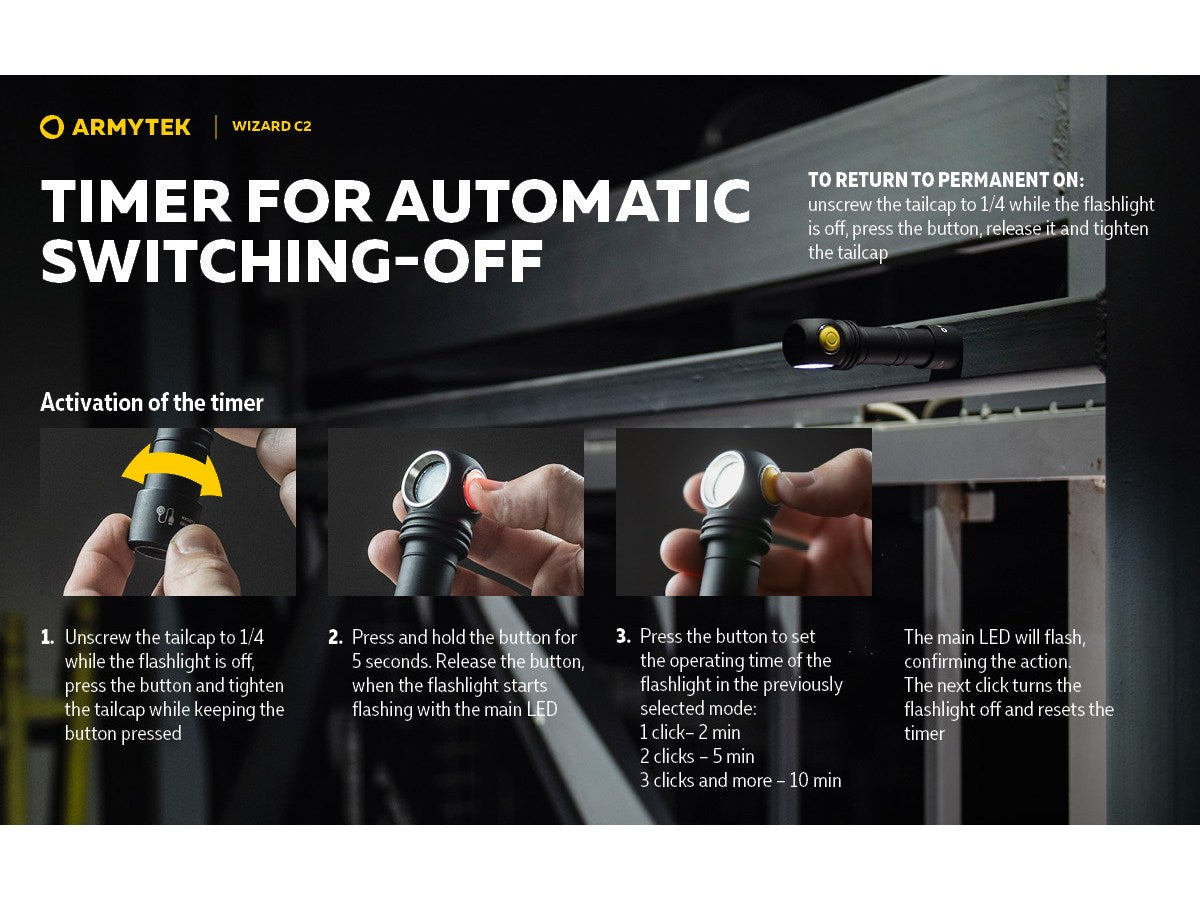 Armytek Wizard C2 Magnet USB 1200lm (White)