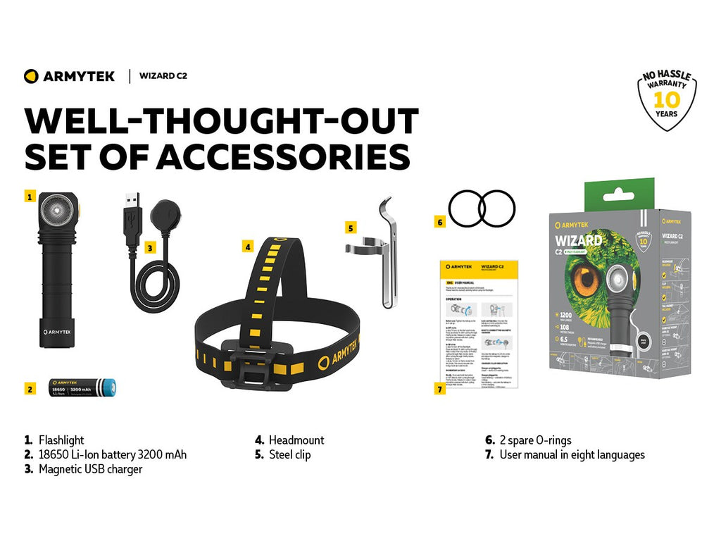 Armytek Wizard C2 Magnet USB 1200lm (White)