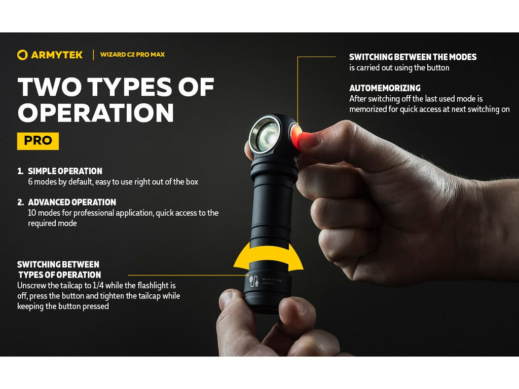 Armytek Wizard C2 Pro Max Magnet USB 3720lm (Warm)