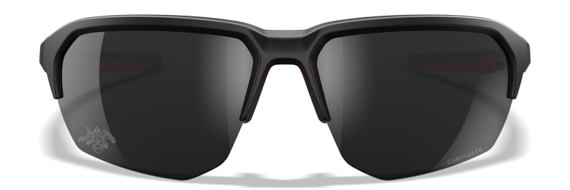 Wiley X WX JAKL — Captivate - Black Mirror - Grey, Matte Black/Red