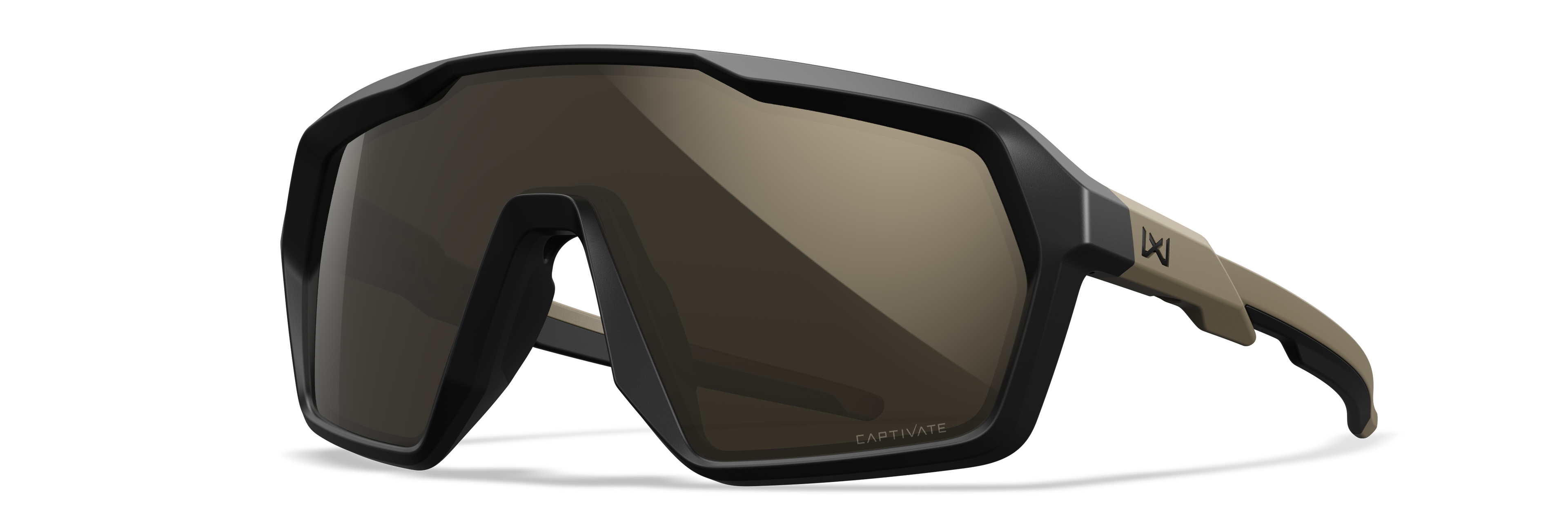 Wiley X WX CITADEL — Captivate - Tungsten Mirror - Grey, Matte Black/Tan