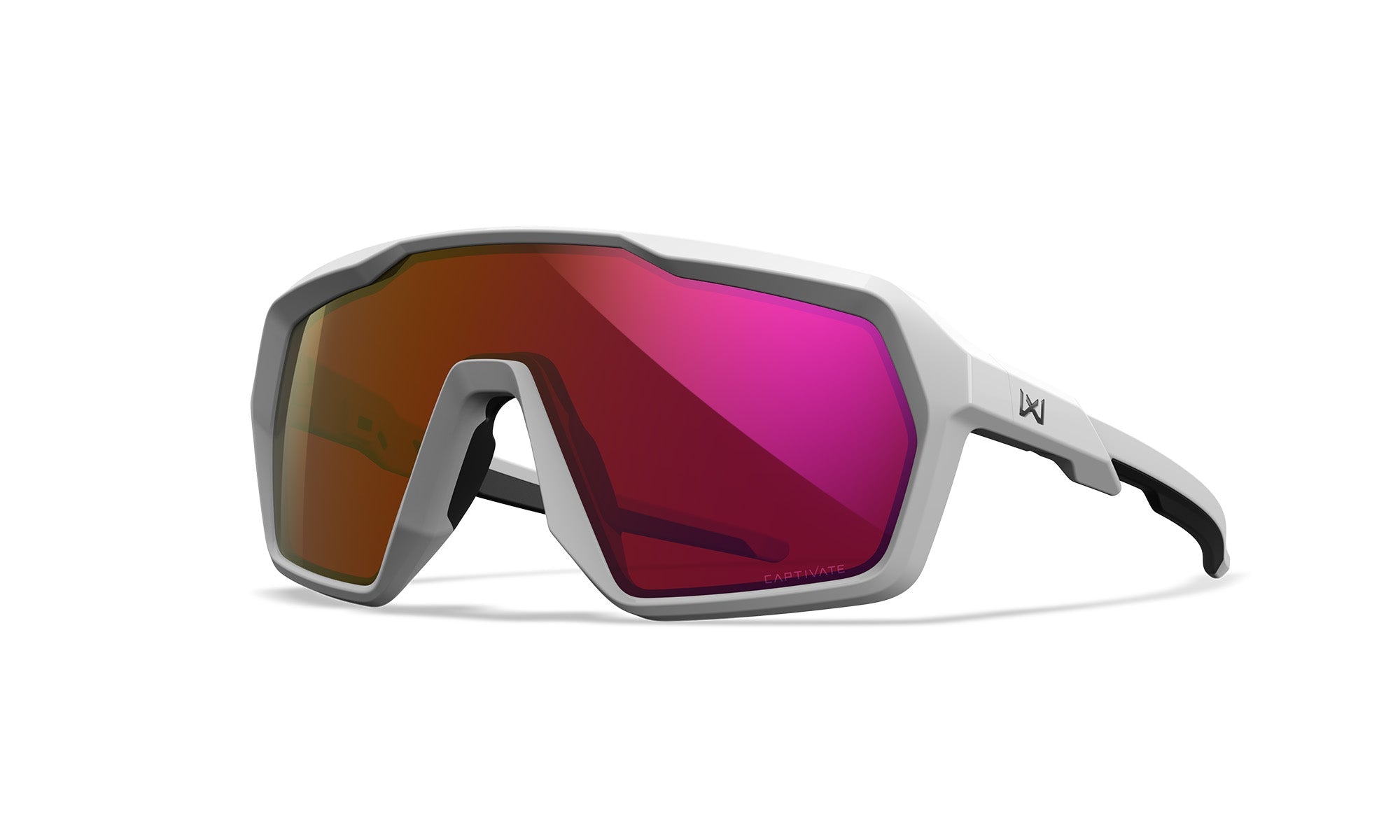 Wiley X WX CITADEL — Captivate - Red Mirror - Grey, Polished White