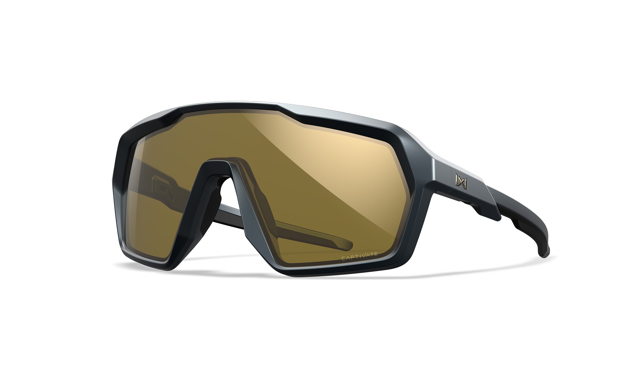 Wiley X WX CITADEL — Captivate - Gold Mirror - Amber, Matte Graphite Grey