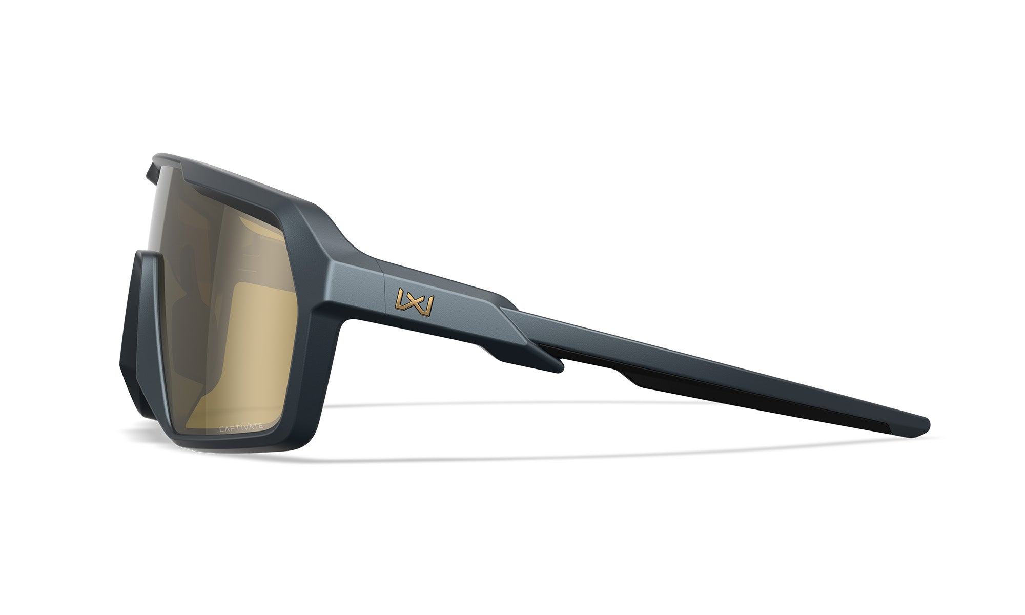 Wiley X WX CITADEL — Captivate - Gold Mirror - Amber, Matte Graphite Grey