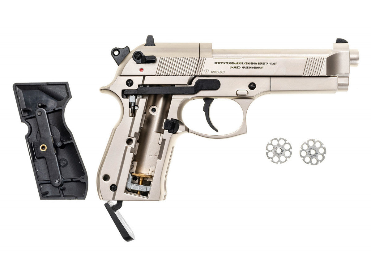 Pištoľ CO2 Beretta M92 FS nickel, kal. 4,5mm diabolo