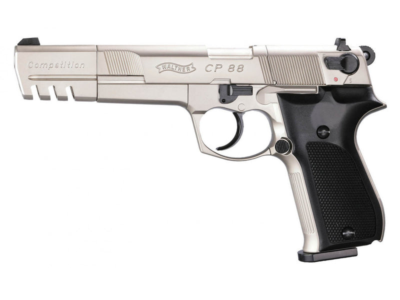 Pištoľ CO2 Walther CP88 Competition nickel, kal. 4,5mm pellets