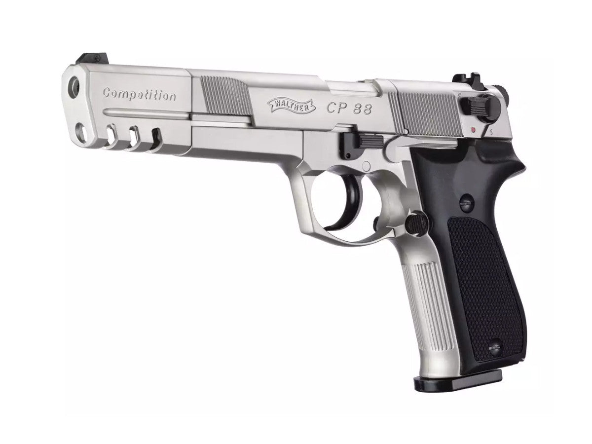 Pištoľ CO2 Walther CP88 Competition nickel, kal. 4,5mm diabolo