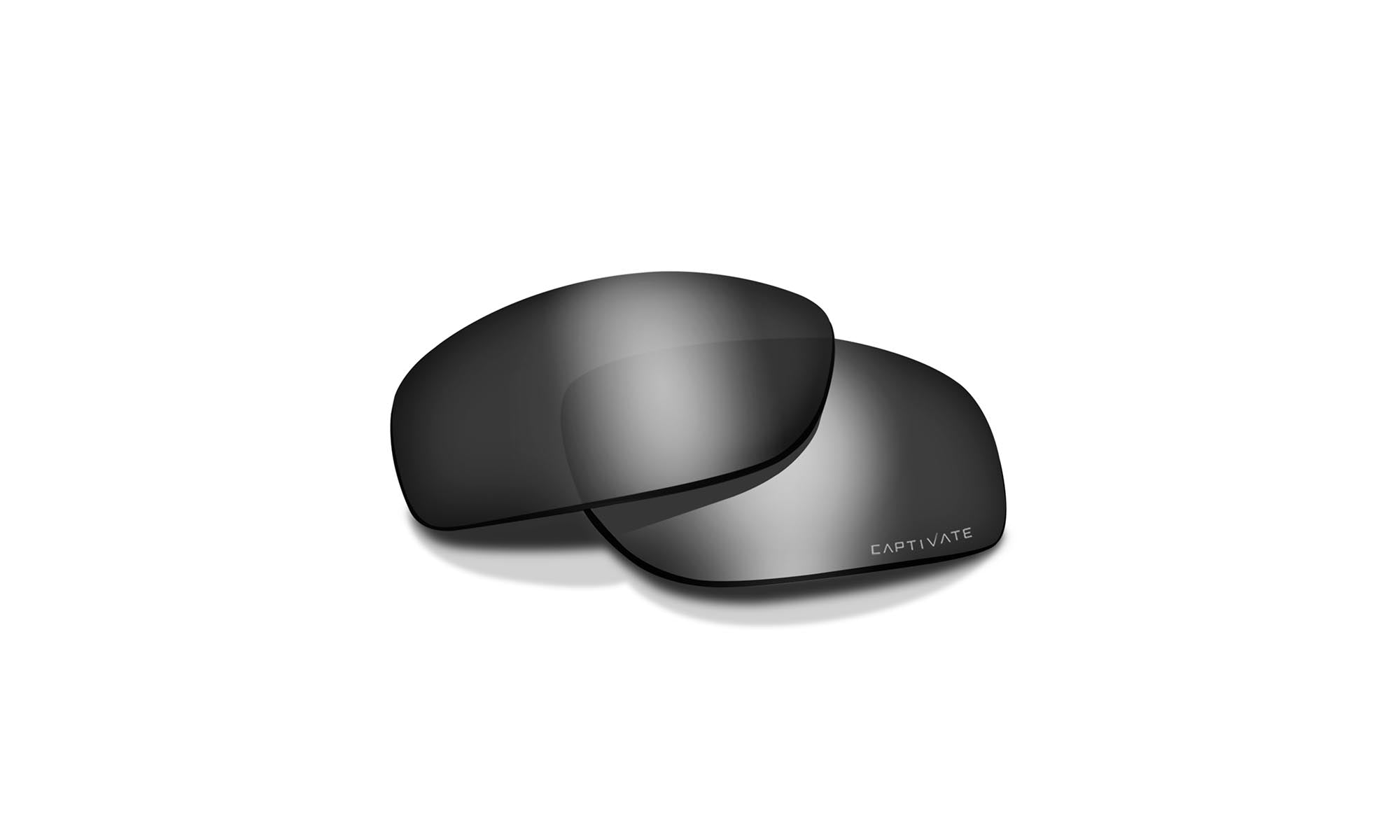 Wiley X WX JAKL — Captivate Polarized - Black Mirror - Grey Lens Set