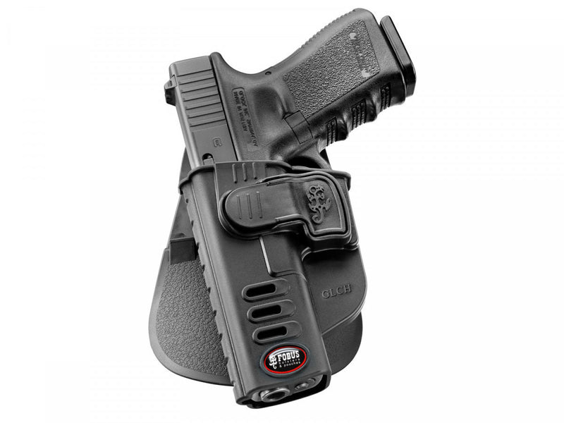 GLCH LH, holster for Glock 17/19/19X/22/23/ 25/31/32/34/35/44/45, with pádlom, with poistkou