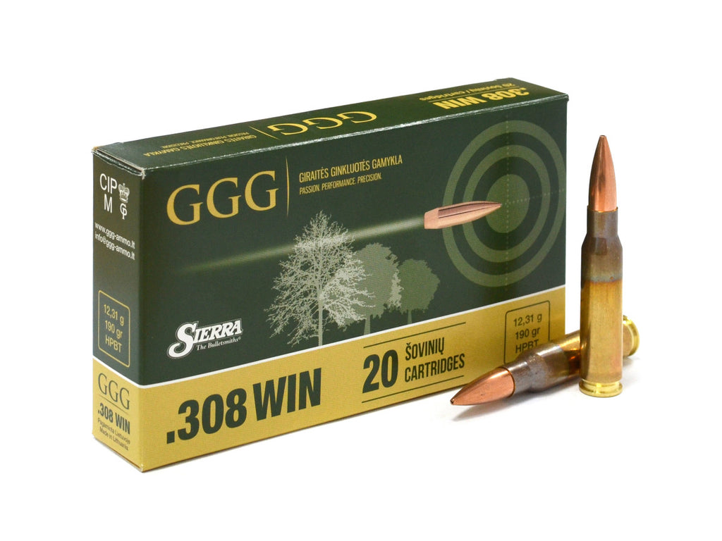 GGG .308Win. 190gr/12,31g HPBT Sierra MatchKing (GPX17)
