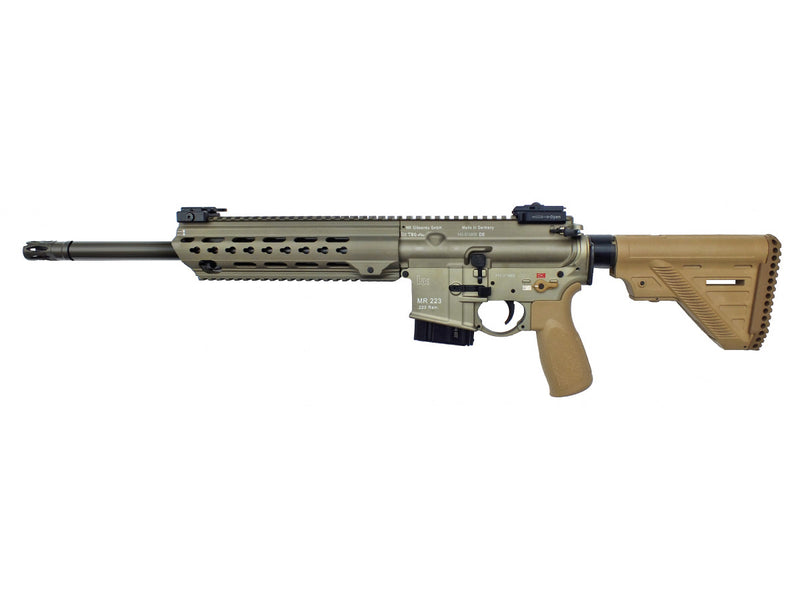 HK MR223 A3 14,5", Kal. .223 Remington, Slim-Line HKey Handschutz GRÜN-BRAUN