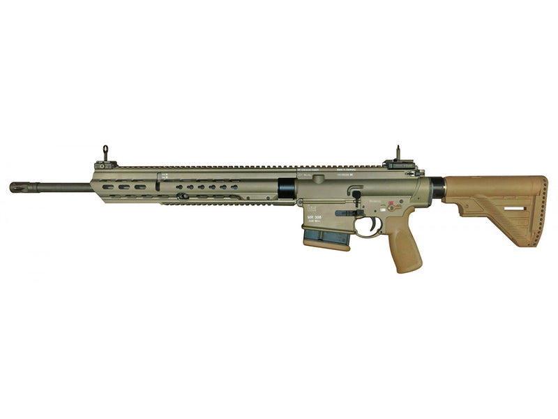 HK MR308 A3 20", Kal. .308 Winchester, Slim-Line HKey Handschutz GRÜN-BRAUN