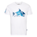 Wiley X WX Fish T-shirt - White Cotton w/ Skeleton - S by Wiley X - T-Shirts