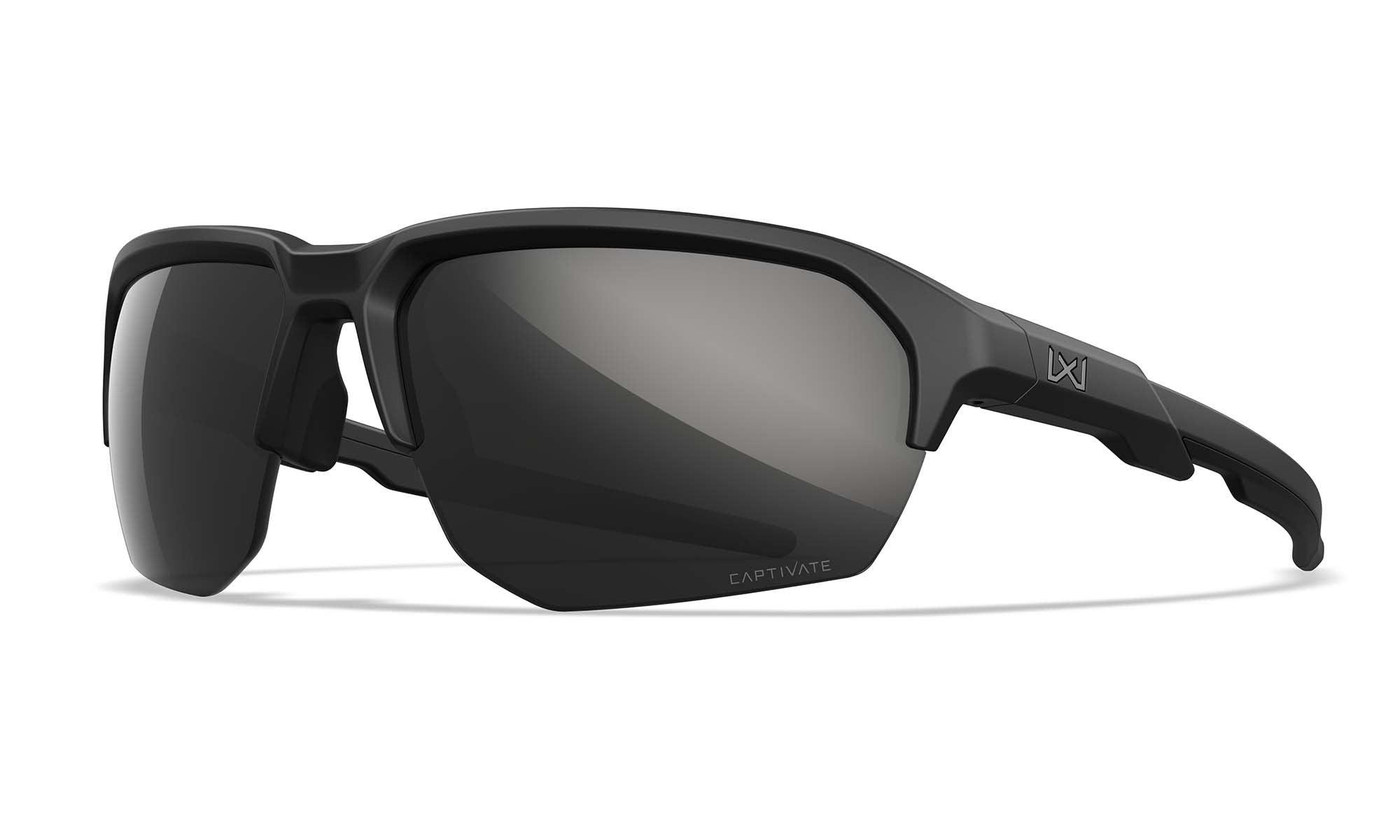 Wiley X WX JAKL — Captivate Polarized - Black Mirror - Grey, Matte Black