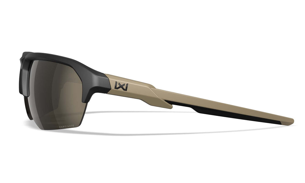Wiley X WX JAKL — Captivate - Tungsten Mirror - Grey, Matte Black/Tan