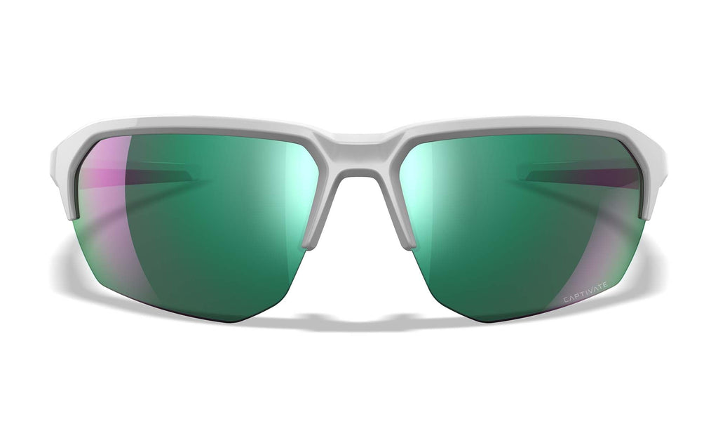 Wiley X WX JAKL — Captivate Polarized - Green Mirror - Amber, Polished White
