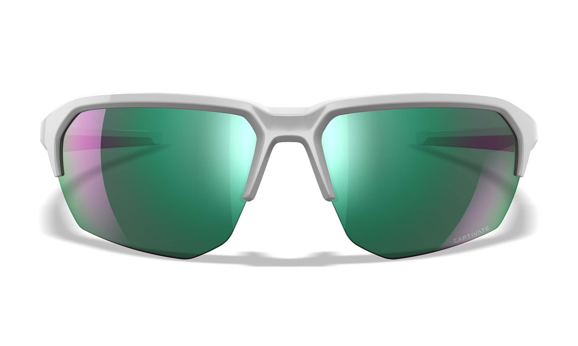 Wiley X WX JAKL — Captivate Polarized - Green Mirror - Amber, Polished White