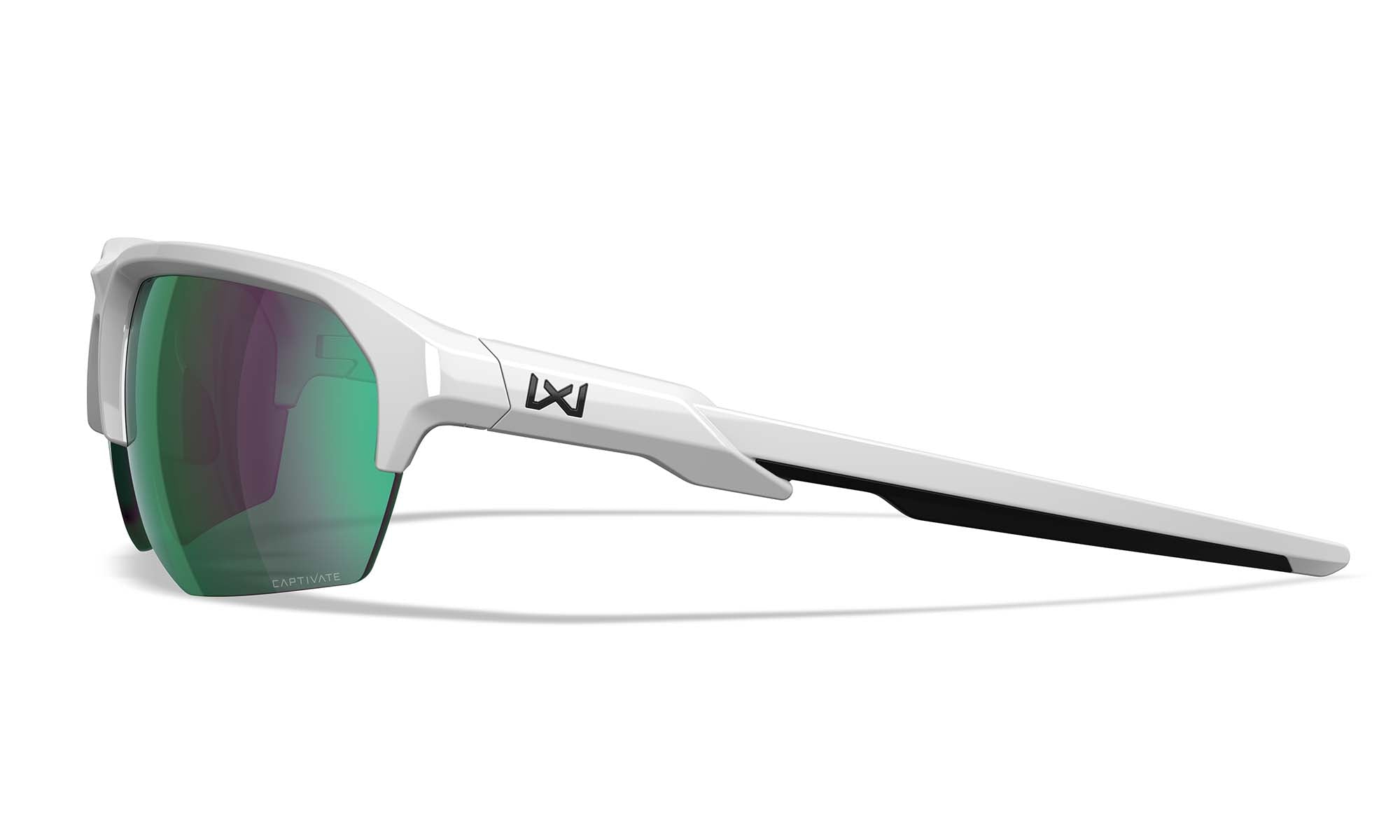 Wiley X WX JAKL — Captivate Polarized - Green Mirror - Amber, Polished White
